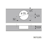 Hettich Sensys 110° pääty
