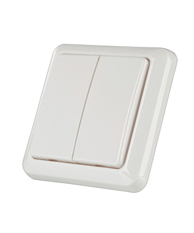 2-osainen seinäkytkin ja pistorasiavastaaottimet